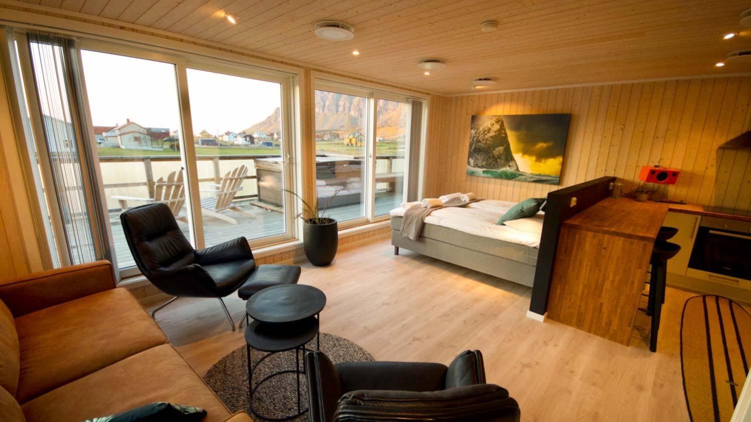 Unstad Arctic Resort Unnstad Bagian luar foto