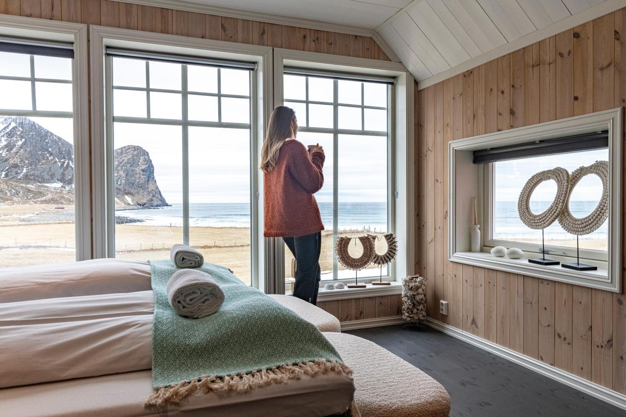 Unstad Arctic Resort Unnstad Bagian luar foto