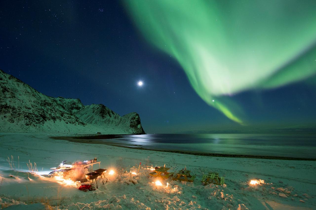 Unstad Arctic Resort Unnstad Bagian luar foto